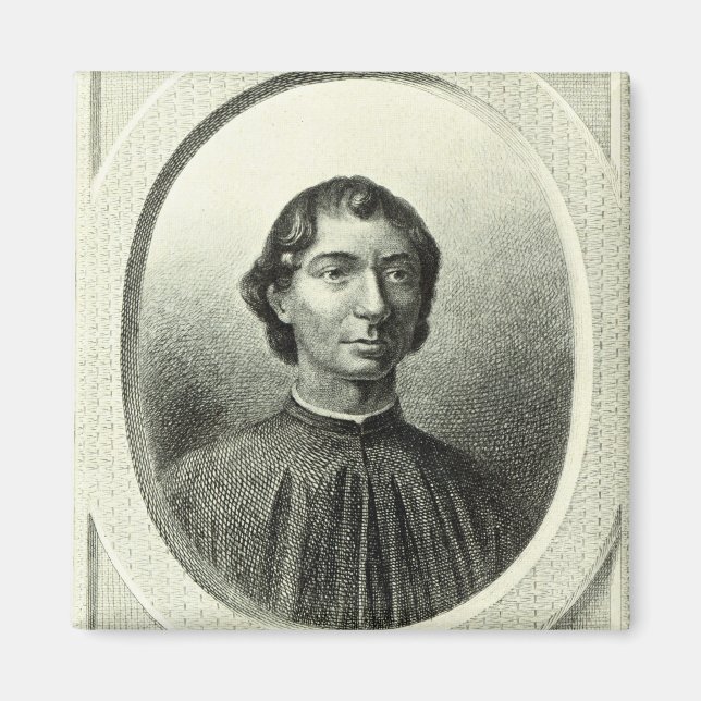 Imán Retrato de Nicolás Maquiavelo (Frente)