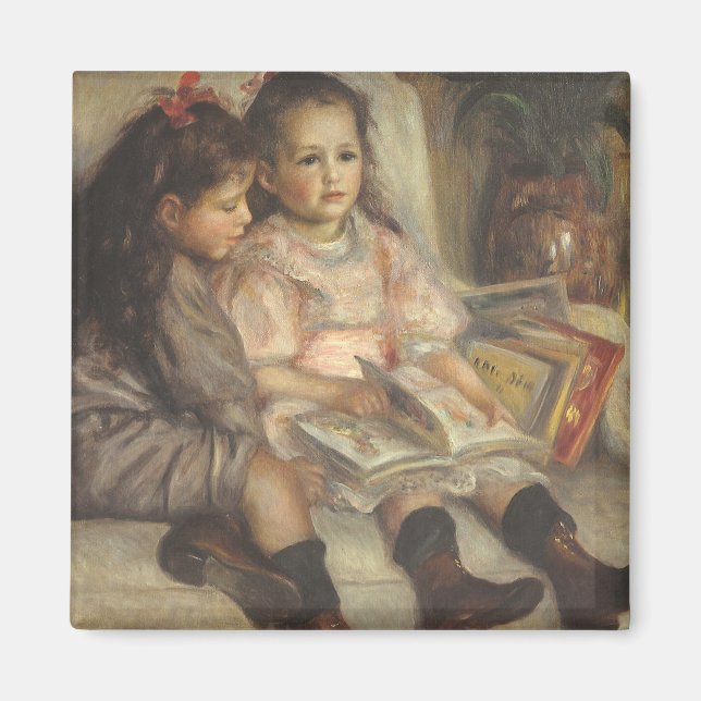 Imán Retrato de niños de Caillebotte por Pierre Renoir (Frente)