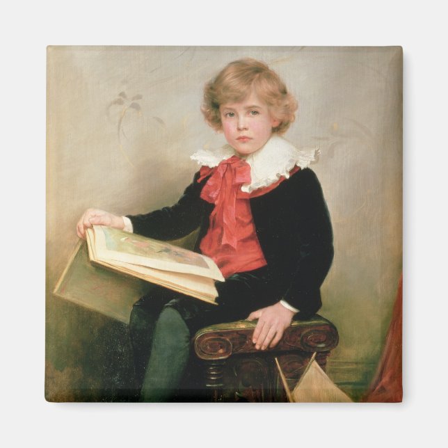 Imán Retrato de Norman Stewart Davies (Frente)