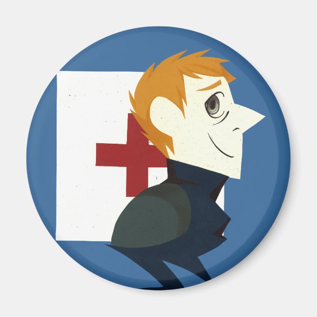 Imán Retrato de papel (Frente)