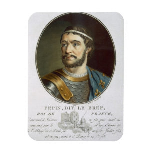 Imán Retrato de Pepin, llamado "Le Bref", rey del