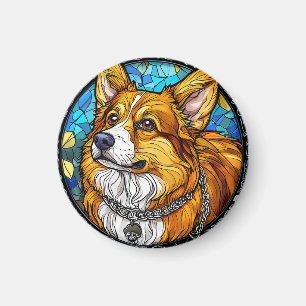 Imán Retrato de perro Corgi