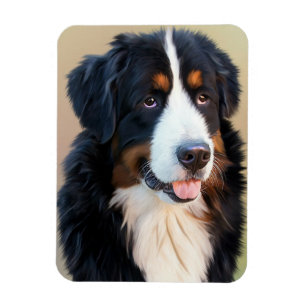 Imán Retrato de perro de montaña de Bernese