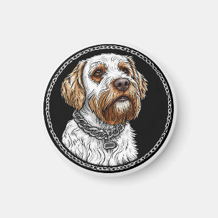 Imán Retrato de perro lindo
