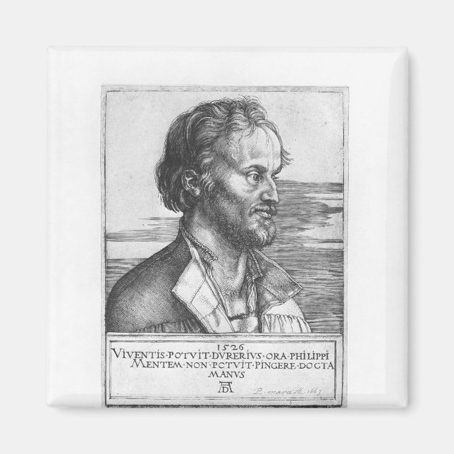 Imán Retrato de Philipp Melanchthon, 1526 (Frente)