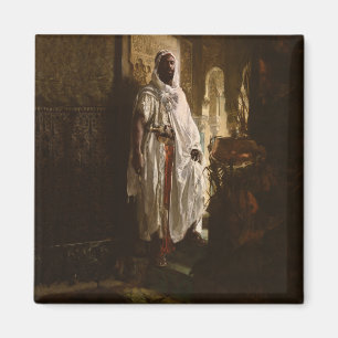 Imán Retrato de pintura de arte árabe jefe africano