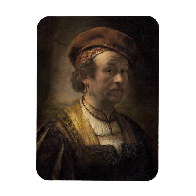 Imán Retrato de Rembrandt, 1650 (aceite sobre lienzo) (Vertical)