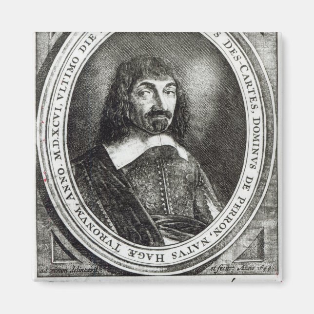 Imán Retrato de René Descartes, 1644 (Frente)