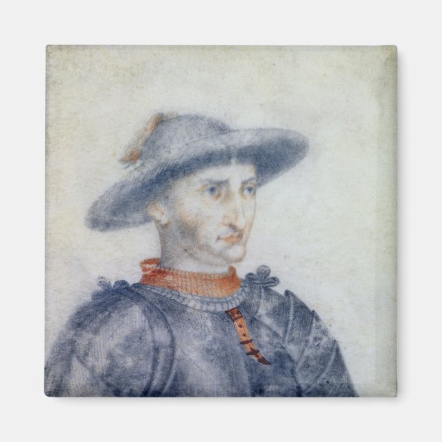 Imán Retrato de Rene I Duque de Anjou (Frente)