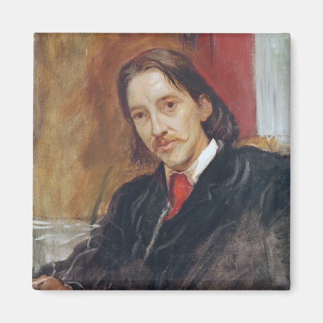 Imán Retrato de Robert Louis Stevenson 1886 (Frente)