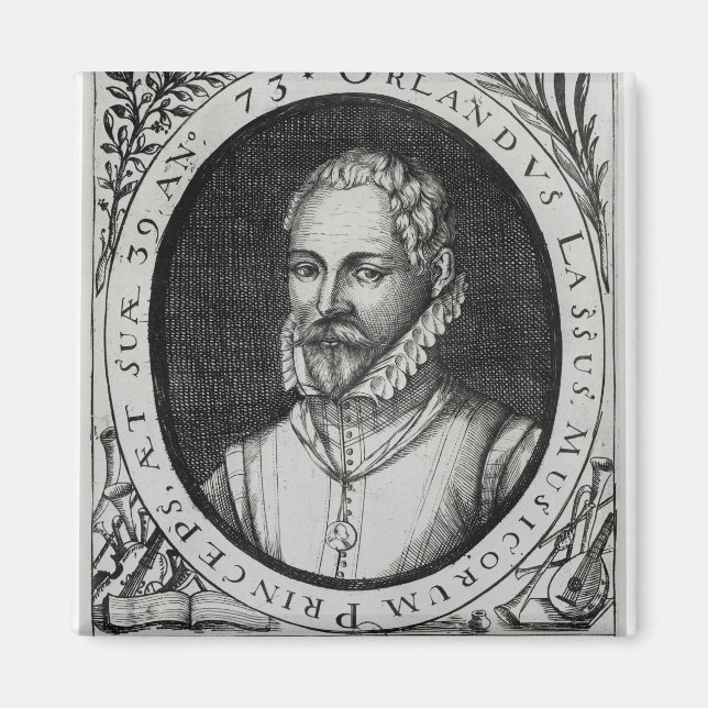 Imán Retrato de Roland de Lassus (Frente)