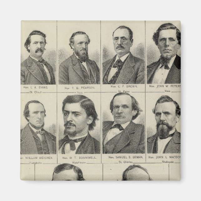 Imán Retrato de senadores en Minnesota (Frente)