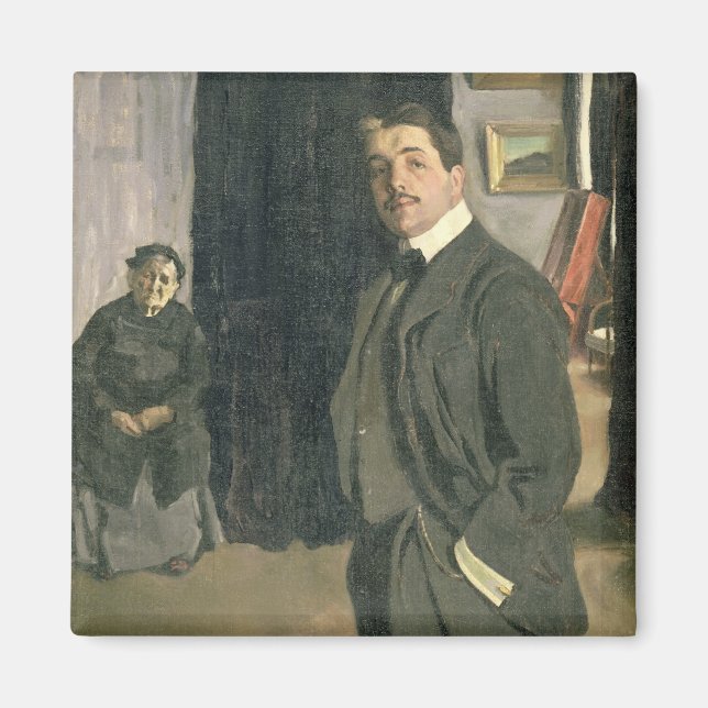 Imán Retrato de Sergei Pavlovich Diaghilev (Frente)