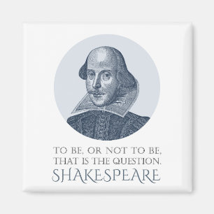 Imán Retrato de Shakespeare con ser o no ser citado