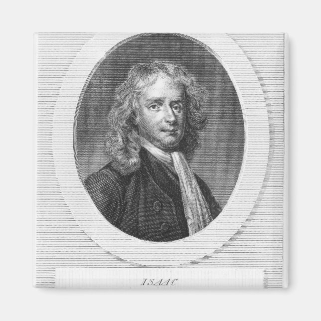 Imán Retrato de Sir Isaac Newton (Frente)