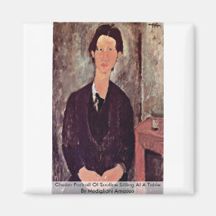 Imán Retrato De Soutine Sentado En Una Mesa