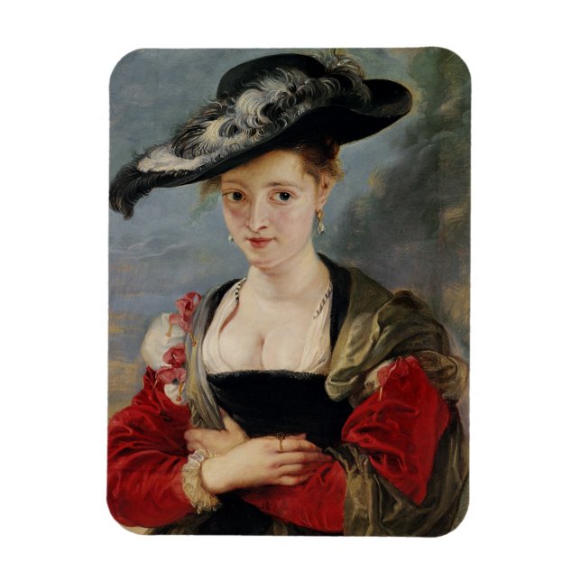 Imán Retrato de Susanna Lunden (?) (Le Chapeau de Pail (Vertical)