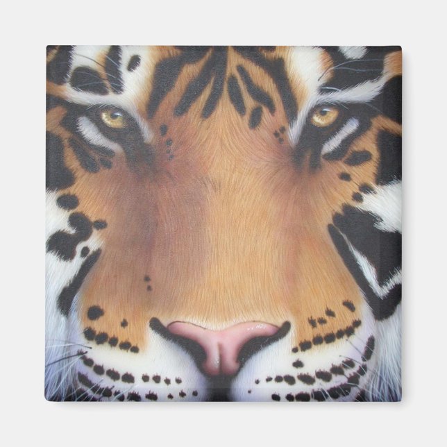 Imán Retrato de tigre (Frente)