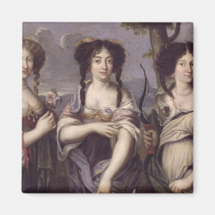 Imán Retrato de tres de sobrinas del cardenal