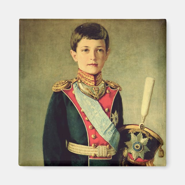 Imán Retrato de Tsarevitch Alexei Nikolaevich; (Frente)