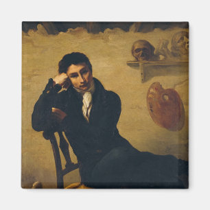 Imán Retrato de un artista en su estudio