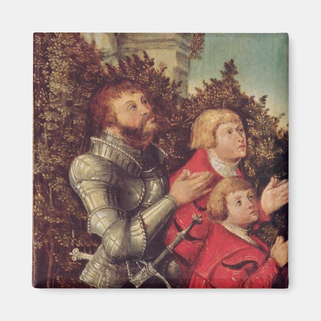 Imán Retrato de un Caballero con sus dos hijos (Frente)