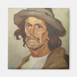 Imán Retrato de un campesino (por Ipolit Strâmbu)