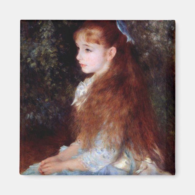 Imán Retrato de un Chica con cinta azul, renoir (Frente)