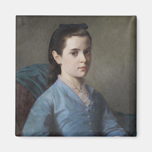 Imán Retrato de un Chica elegante (por Leloir) (Frente)