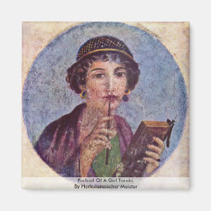 Imán Retrato De Un Chica Tondo