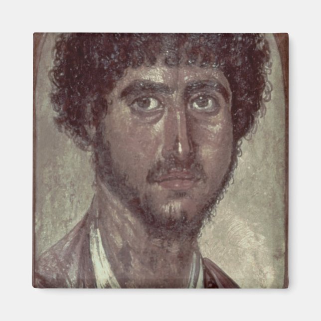 Imán Retrato de un griego, de Fayum, Romano-Egipcio, (Frente)
