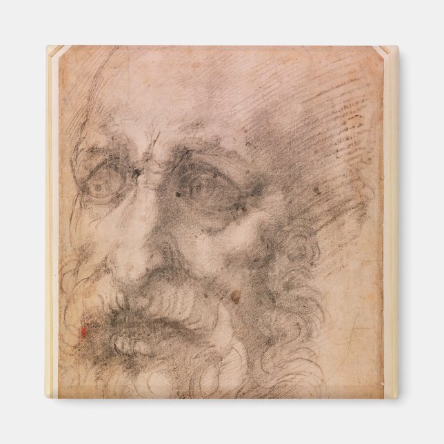 Imán Retrato de un hombre con barba (Frente)