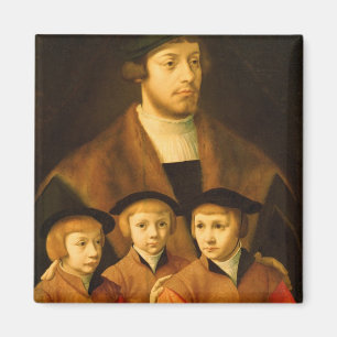 Imán Retrato de un hombre y de sus tres hijos
