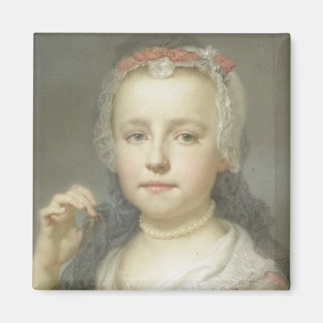 Imán Retrato de un joven Chica (Frente)