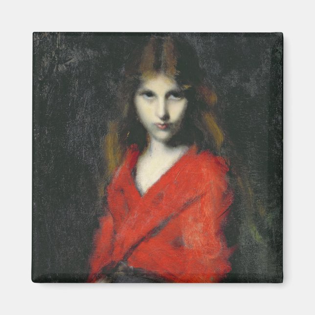 Imán Retrato de un joven Chica, el Shiverer (Frente)