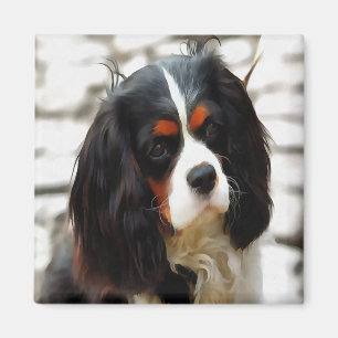 Imán Retrato De Un Rey Charles Cavalier Spaniel