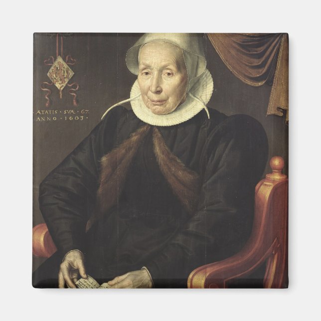 Imán Retrato de una anciana, 1603 (Frente)
