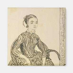 Imán Retrato de una chica joven, 1888 de Vincent van