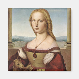 Imán Retrato de una dama con unicornio (de Raphael)