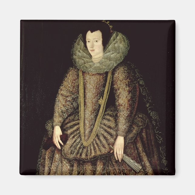 Imán Retrato de una dama con vestido isabelino (Frente)