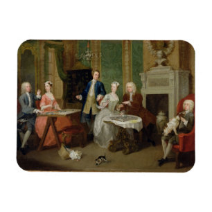 Imán Retrato de una familia, 1730s (aceite en lona)