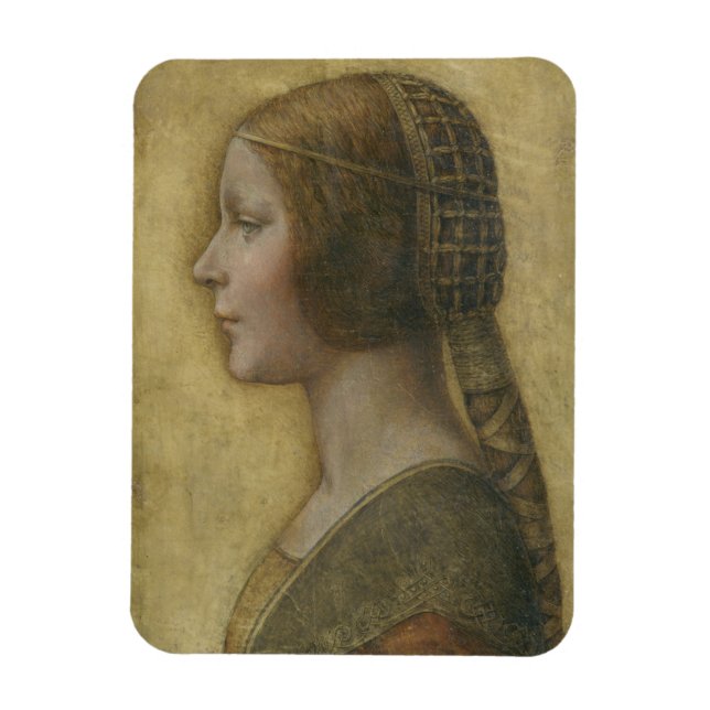 Imán Retrato de una joven novia de Leonardo da Vinci (Vertical)