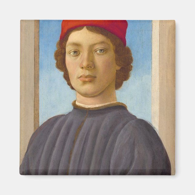 Imán Retrato de una juventud, 1485 por Filippino Lippi (Frente)