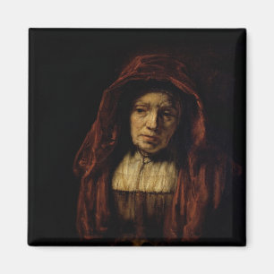 Imán Retrato de una mujer mayor
