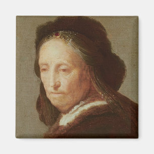 Imán Retrato de una mujer mayor, c.1600-1700