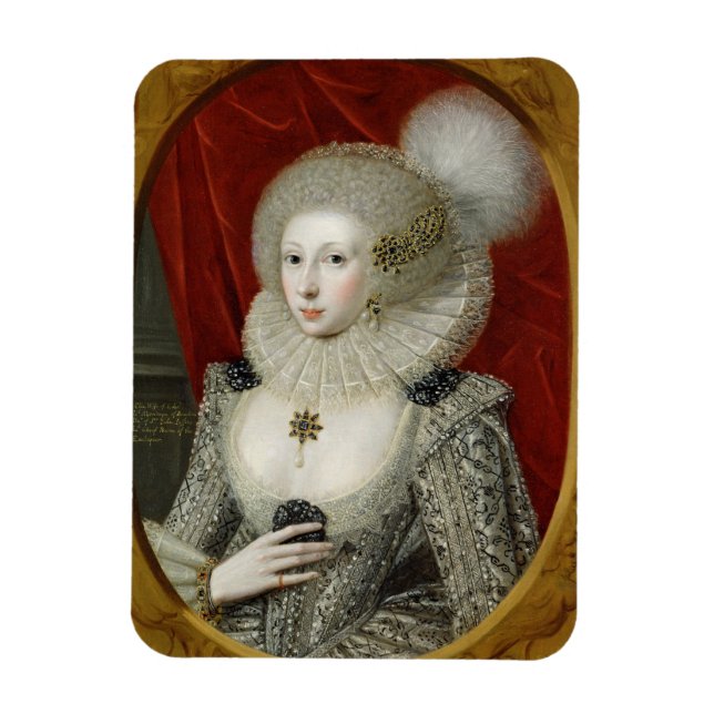Imán Retrato de una mujer, posiblemente Frances Cotton, (Vertical)