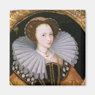 Imán Retrato de una señora con un acerino grande