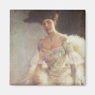Imán Retrato de una señora en el vestido de noche, 190