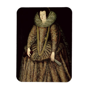 Imán Retrato de una señora en vestido isabelino