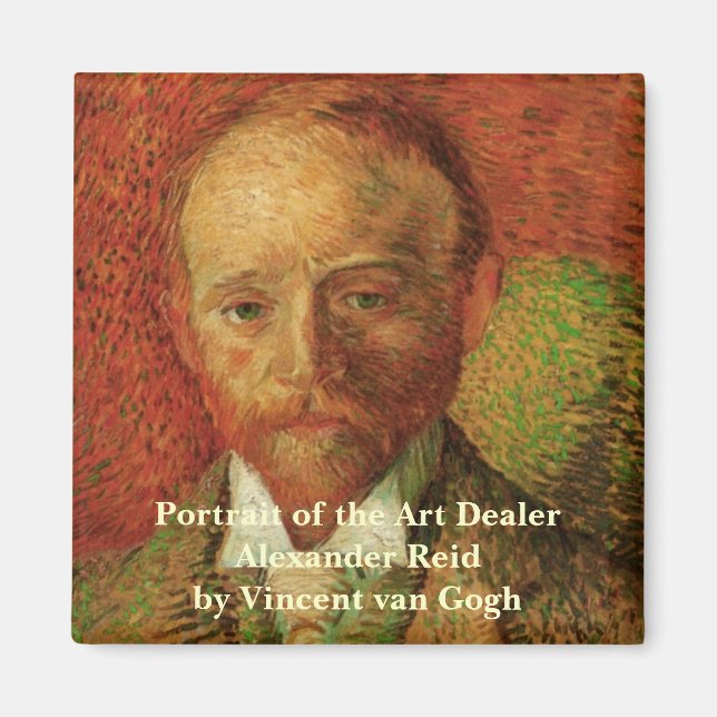 Imán Retrato de Van Gogh del concesionario de arte Alex (Frente)